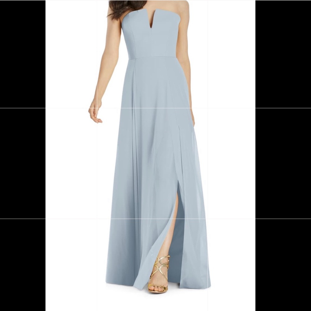 Strapless Chiffon A-Line Gown